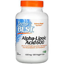 Альфа-ліпоєва кислота Doctor's Best "Alpha Lipoic Acid" 600 мг (180 капсул)