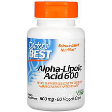 Альфа-ліпоєва кислота Doctor's Best "Alpha Lipoic Acid" 600 мг (60 капсул)