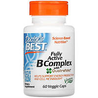 Комплекс витаминов группы В, Doctor's Best "Fully Active B Complex with Quatrefolic" (60 капсул)