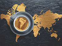 Картина по номерам карта мира кофе 40 х 50 см Art Craft 10553-AC Представь Бразилию melmil