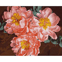 Картина по номерам Пионовое вдохновение 40 х 50 см KHO3110 Цветы на картине melmil