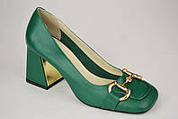 Туфли на каблуке Lottini 11349 36 Зеленые кожа