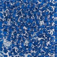 Чешский бисер 38436, 10грамм прозрачный с синей серединкой