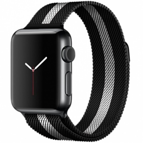 Ремінець Magnetic Metal Strap для Apple Watch 42 / 44mm Black Grey
