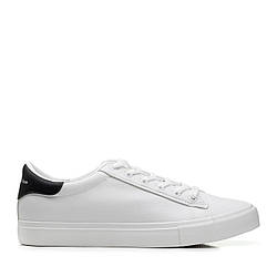 Кеди чоловічі на шнуровках з білою підошвою чорною вставкою