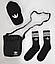 Барсетка кепка шкарпетки Nike комплект чоловічий чорний сумка через плече найк бейсболка, фото 3
