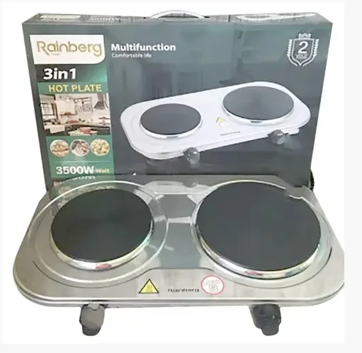 Плита двокомфоркова неіржавка RB-007, фото 1