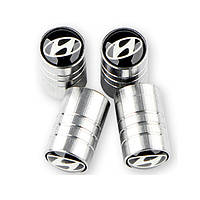 Захисні ковпачки на ніпель для Hyundai Alitek Long Silver Хюндай, 4 шт.