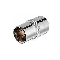 Головка шестигранна 1/2" 15мм x 38мм CrV INTERTOOL ET-0015