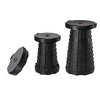 Стул складной круглый 43см Flex Stool (Красный,Черный) пластиковый