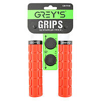 Грипсы руля130мм красные резин. покрытие/односторон.замок для фикс. Greys Grips № GR17310 (2шт.)