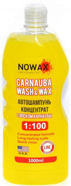 Авто шампунь  1000ml  с воском  "Nowax" NX01100 / концентрат 1:100