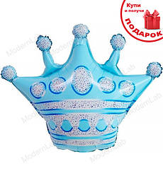 Повітряні кульки "Корона", розмір - 65*70 см., колір - блакитний