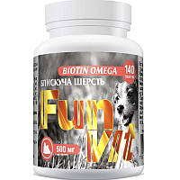 Витамины FunVit Biotin-Omega - для шерсти собак - 140 таб