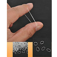 Резинки для груминга силиконовые прозрачные 100шт - 0,8 мм