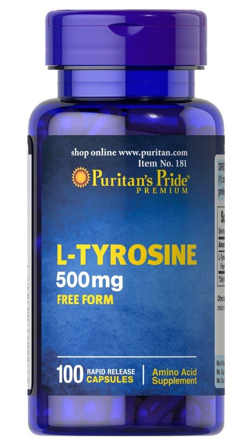 Амінокислота Puritan's Pride L-Tyrosine 500mg 100 капсул