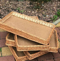 Лотки плетені 32х42х6в з лози, для випічки, фруктів