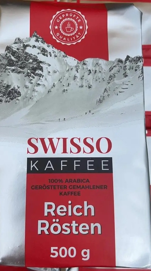 Мелена кава Swisso Kaffee Reich Rosten 100% арабіка 500 грамів, фото 1