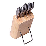 Набор кухонных ножей Kamille (6 предметов) на подставке KM-5133