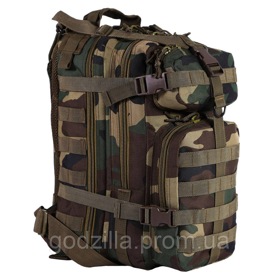 Тактичний рюкзак CAMO ASSAULT WOODLAND 25 л, фото 1