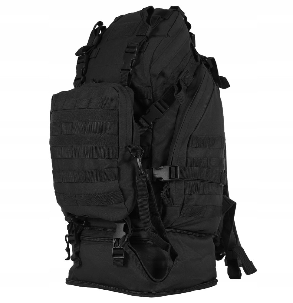 Тактический рюкзак CAMO OVERLOAD 60 л BLACK (PL-OV-BP-BL)