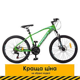 Спортивний велосипед 24 дюйми (рама 15", 21 швидкість) Profi G24VELOCITY A24.1 Зелено-чорний