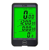 Бездротовий вологостійкий велокомп'ютер SunDing SD-576C waterproof + 27 функцій + підсвітка