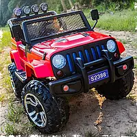 Дитячий електромобіль джип Jeep Wrangler Bambi 4 мотора червоний