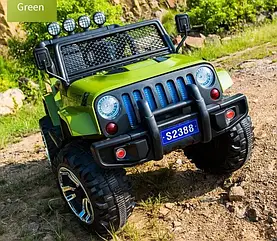 Дитячий електромобіль джип Jeep Wrangler Bambi 4 мотора хакі