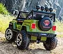 Дитячий електромобіль джип Jeep Wrangler Bambi 4 мотора хакі, фото 4