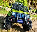 Дитячий електромобіль джип Jeep Wrangler Bambi 4 мотора хакі, фото 3