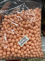 Бусины круглые " Классика " персиковые 10 мм 500 грамм