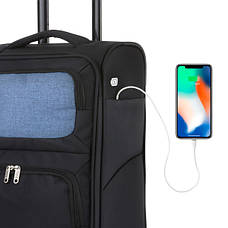 Валіза TravelZ Triple Pocket (S) Black, фото 2