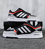 Кросівки чоловічі Adidas Drop Step кеди чорні адідас дроп степ шкіряні демісезонні повсякденні, фото 9