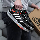 Кросівки чоловічі Adidas Drop Step кеди чорні адідас дроп степ шкіряні демісезонні повсякденні, фото 3