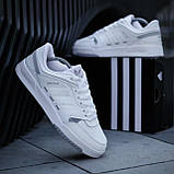 Кросівки чоловічі Adidas Drop Step білі кеди адідас дроп степ шкіряні демісезонні повсякденні, фото 6
