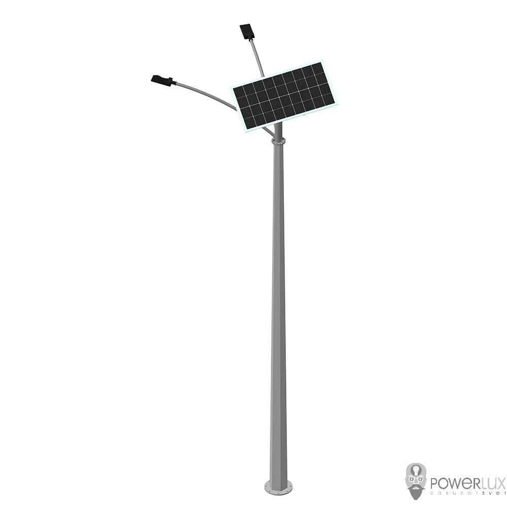 Автономная опора освещения на солнечной панели 2x50W