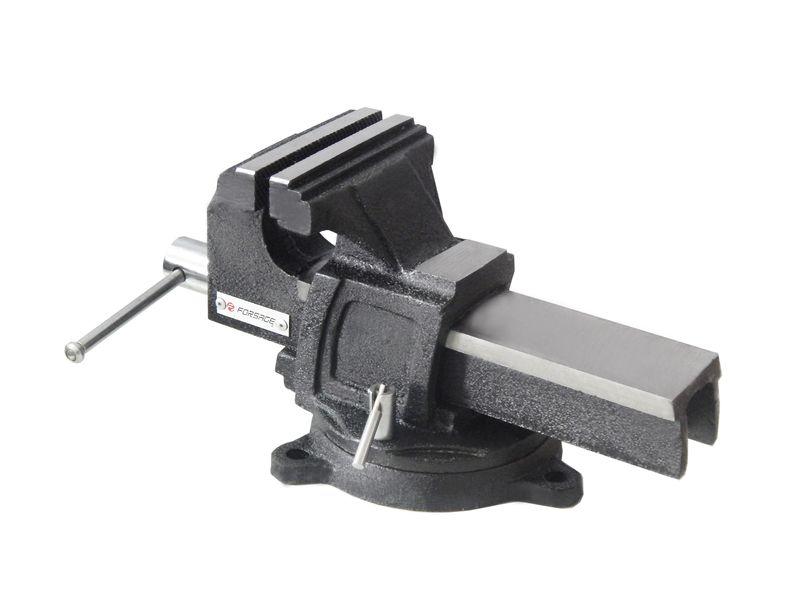Тиски стальные усиленные поворотные с наковальней 10"-250мм Forsage F-6540910