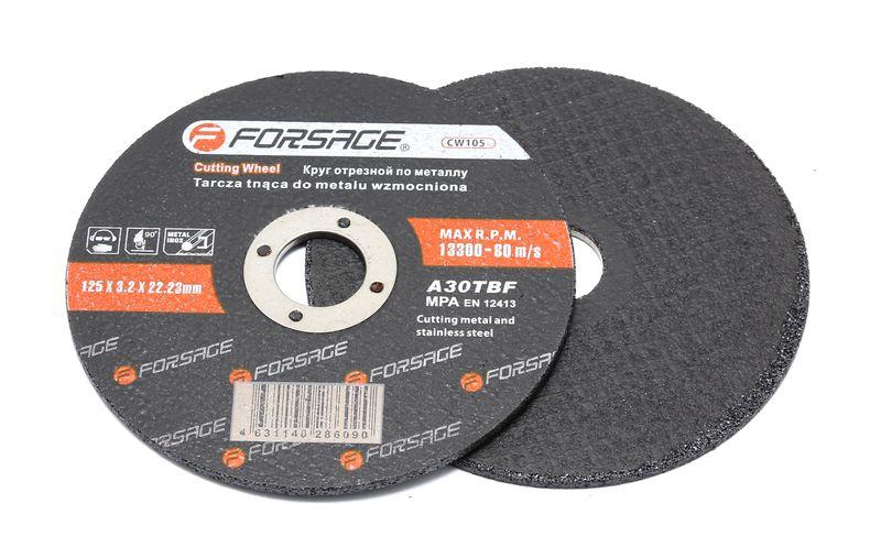 Круг отрезной по металлу 115x1.2x22.23мм Forsage F-CW504