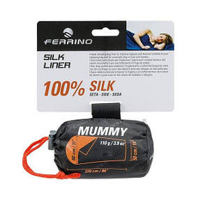 Вкладка для спального мішечка Ferrino Liner Silk Mummy White, фото 4