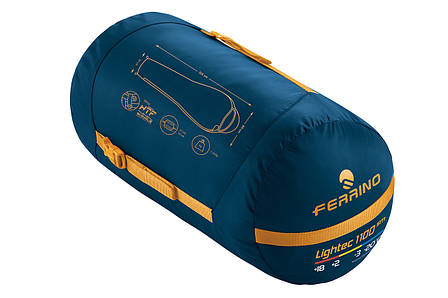 Спецальний мішок Ferrino Lightec SM 1100/3 °C Blue/Yellow Left (86650IBB), фото 3
