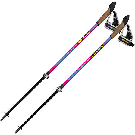 Палиці для скандинавської ходьби Vipole Vario Top-Click QL Violet DLX (P19427), фото 1