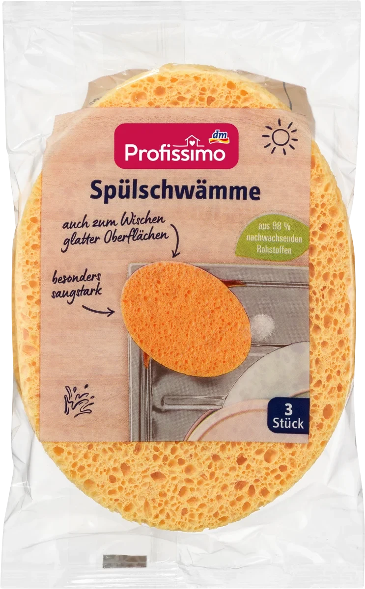 Універсальні целюлозні губки Profissimo Allzweckschwämme Zellulose, 3 шт.
