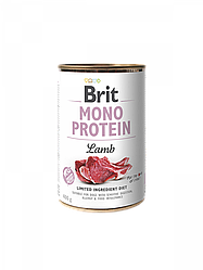 Консервы Brit Mono Protein Dog з ягнятиною, 400г. для собак