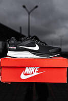 Мужские кроссовки Nike черные на белой подошве найк демисезонные повседневные кроссы