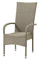 Стул -кресло садовое с высокой спинкой натура, Петан (искусственный ротанг),buuba