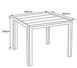 Стіл квадратний 90см чорний Артвуд (штучне дерево), buuba, фото 2