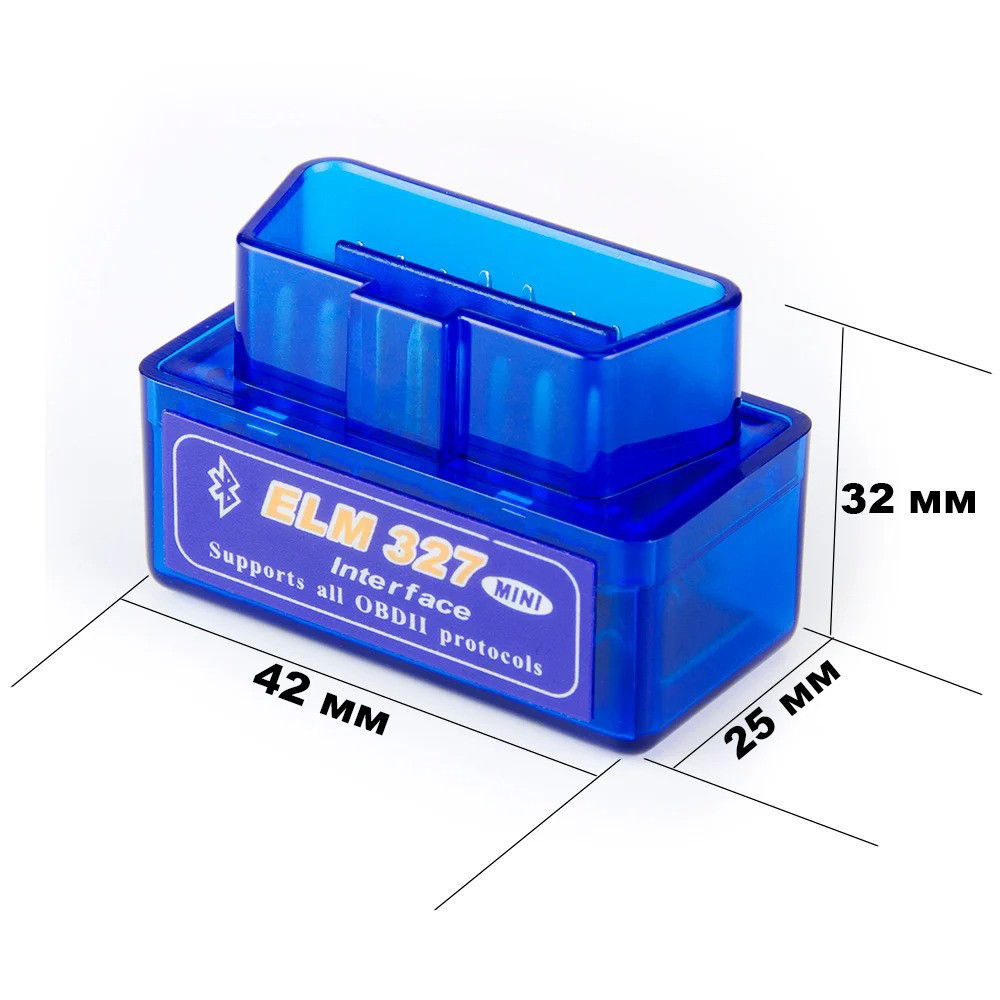 Автомобильный сканер ELM 327 mini Bluetooth, адаптер для диагностики автомобилей (Вер. 1.5) (TO) - фото 2 - id-p1495571715