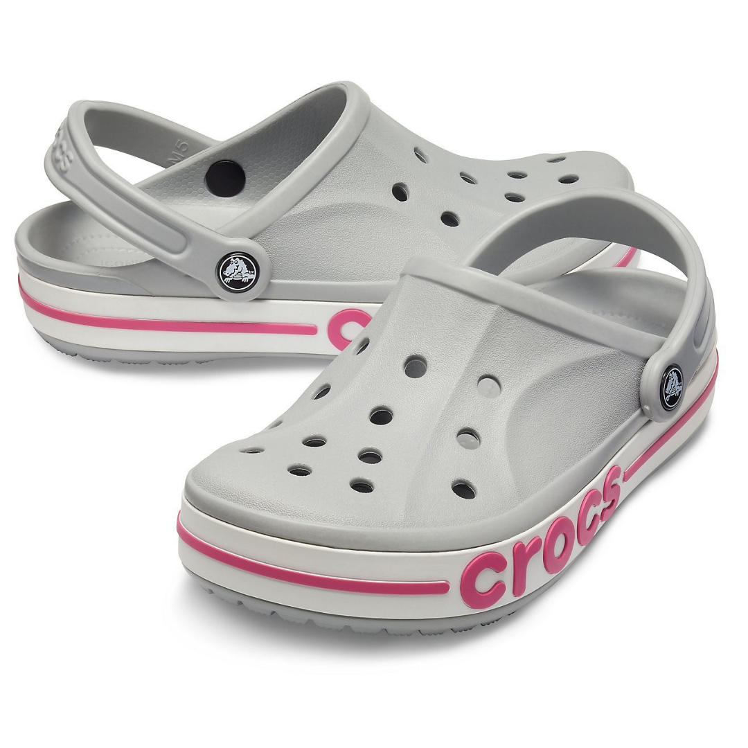 Сабо Crocs Bayaband Clog 44 р 28.4-29 см Світло сірі 205089-M11/W13 Light Grey/Candy Pink