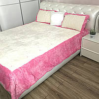 Покривало зі штучного хутра ALBO 210x230 cm + наволочки 50x70 cm (2 шт) Рожеве (P-E3-6), фото 4